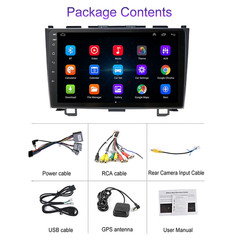 For Honda CRV 2007-2011 Carplay Android 15 Car Stereo Radio Navi GPS+Camera 64GB