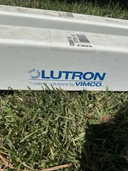 Lutron Wireless QED Roller 64 Shade Motor Shade In Alabaster Blind Casing Pocket