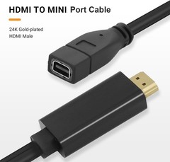 HDMI to Mini for Display Port Converter Adapter Cable 4K HDMI Male for Mini P…