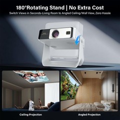Native 1080P Mini Movie Projector with 1,000+ Apps$