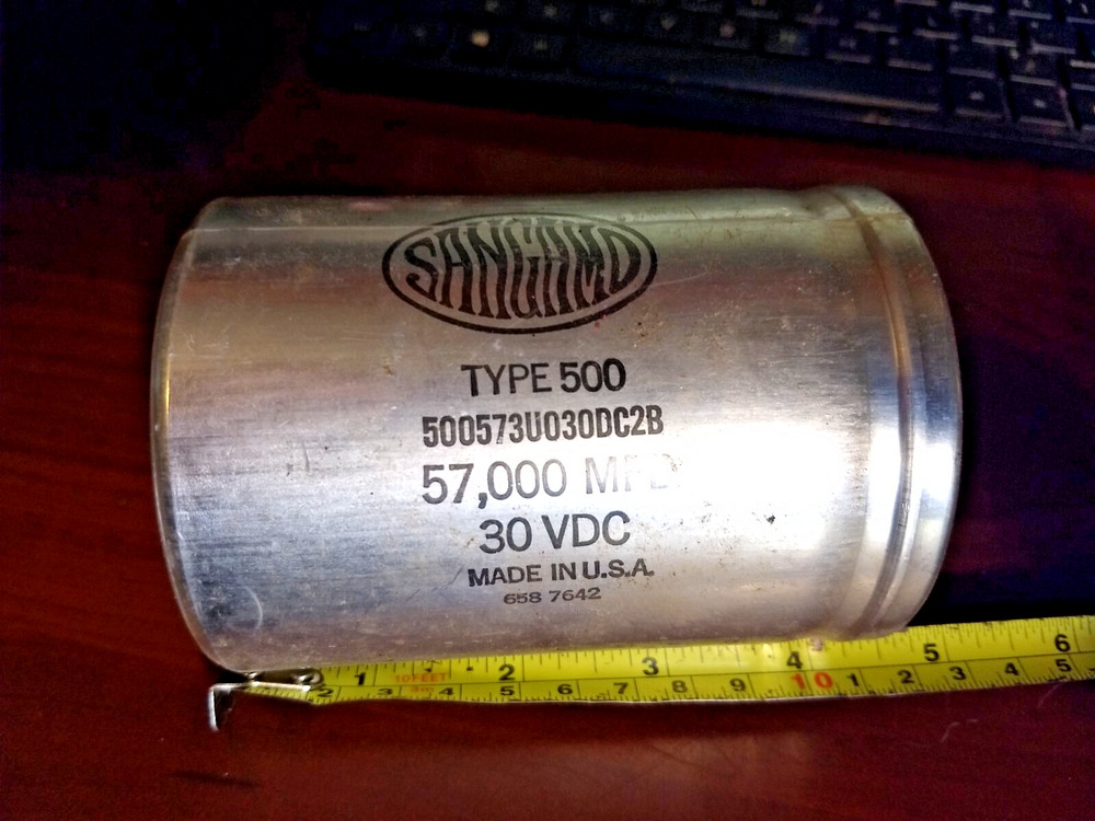 57000MFD 30VDC SANGAMD CAPACITOR Type 500 USA HAFLER DYNACO USED 500573U030DC2B