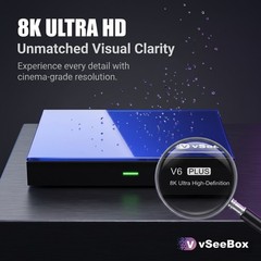 VseeBox V6 Plus 2026 Latest – Android 14 Voice Remote Media Player, Ships Free