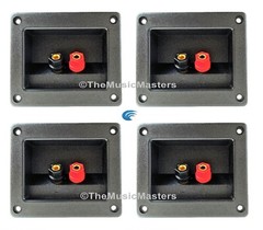 4X Square Banana Screw Mount Terminal Cup for Car Home Audio Speaker Box Cabinet
