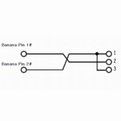 1Pair Dual banana Binding Post plug to XLR 3pin Female Audio Speaker patch Cable