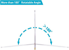 FM Radio Antenna, 2-Pack Telescopic AM FM Radio Antenna Replacement Antenna for