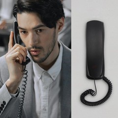 Black Corded Telephone Landline Phone for Home Office Desk Wall Mountable D3W1