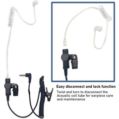 3.5mm Listen Only Acoustic Tube Headset Earpiece For Motorola With Earmold USA