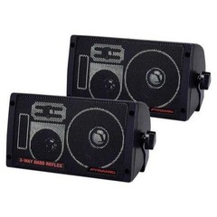 PYRAMID 300W 3-Way Car Audio Mini Box Speakers Indoor Stereo System (Pair) 2060