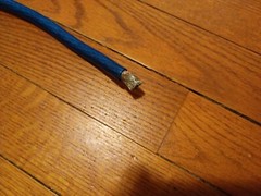 ROCKFORD FOSGATE 4 AWG 8 AWG BLUE SILVER POWER OR GROUND WIRE BLUE 48 + FEET