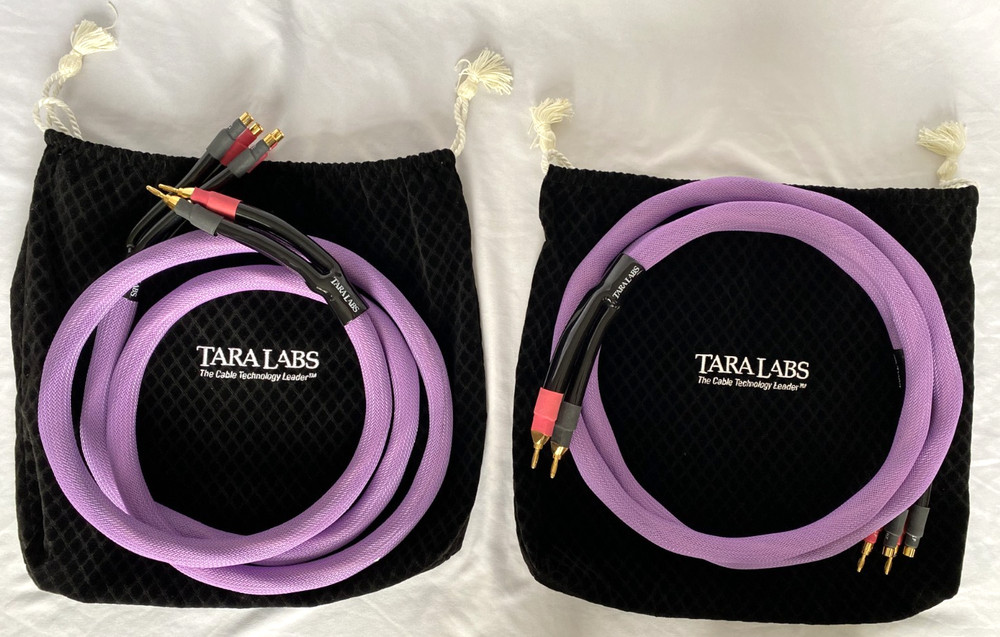 TARA Labs RSC Reference Bi-Wire Speaker Cable Pair 8ft Banana Plugs Audiophile