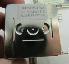 New Alps TV RF Tuner Modulator Switch, F RCA & 4-Pin Solder Connector MDLK5A6A9A