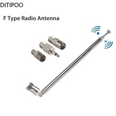 F Type Telescopic Aerial Antenna 75 Ohm with TV / 3.5 Adapter Bose Wave Radio FM