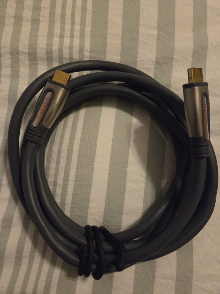 Rocketfish 24k Gold Plated HD High Speed HDMI Cable High Quality 8 ft