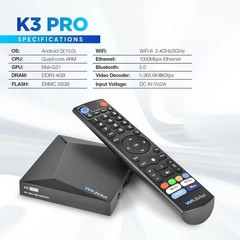 2026 Newest We2USat K3 PRO Android TV Box 4K HDR Media Player WiFi Set-Top Box