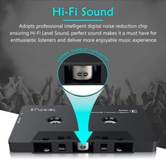 Elook Car Audio Receiver, Bluetooth Cassette Receiver Tape Aux Small, Black