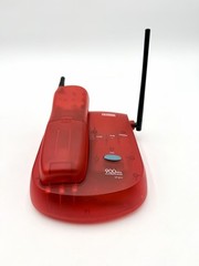 Vtech VT 9111 Cordless Phone 900 MHz Translucent Red Y2K VTG 90’s RARE UNTESTED