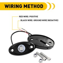 4 Pods Blue LED Rock Light Lights Fit Jeep Off Road Truck Car ATV Under Body