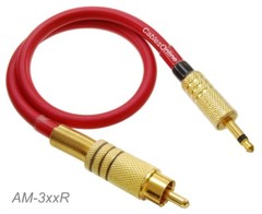 3.5mm (1/8″) Mono TS Male to Single RCA Male Gold Plated AV Red Cable