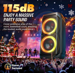 W-KING T11 Portable Bluetooth Speaker 240W Loud Boom Box&Deep Bass Subwoofers