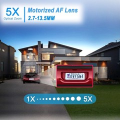 8MP Mini PTZ PoE IP Camera Outdoor 5X Zoom 2.7-13.5mm Motorized Varifocal Lens
