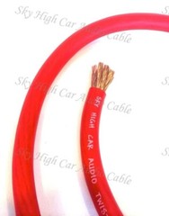 50 ‘ ft 2/0 Gauge AWG 25′ RED / 25’ BLACK Power Ground Wire Sky High GA ft