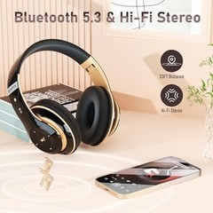 Bluetooth Headphones Over Ear, 6S Wireless Headphones Wired with 6 EQ Modes, …