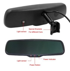 4.3″Car Rear View Mirror Monitor with No1 Bracket Backup Camera License Plate US