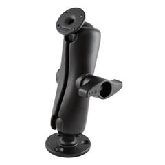 RAM Double 2.25″ Ball Mount with 2.5″ Round AMPS Plate and 3.68″ Round Plate