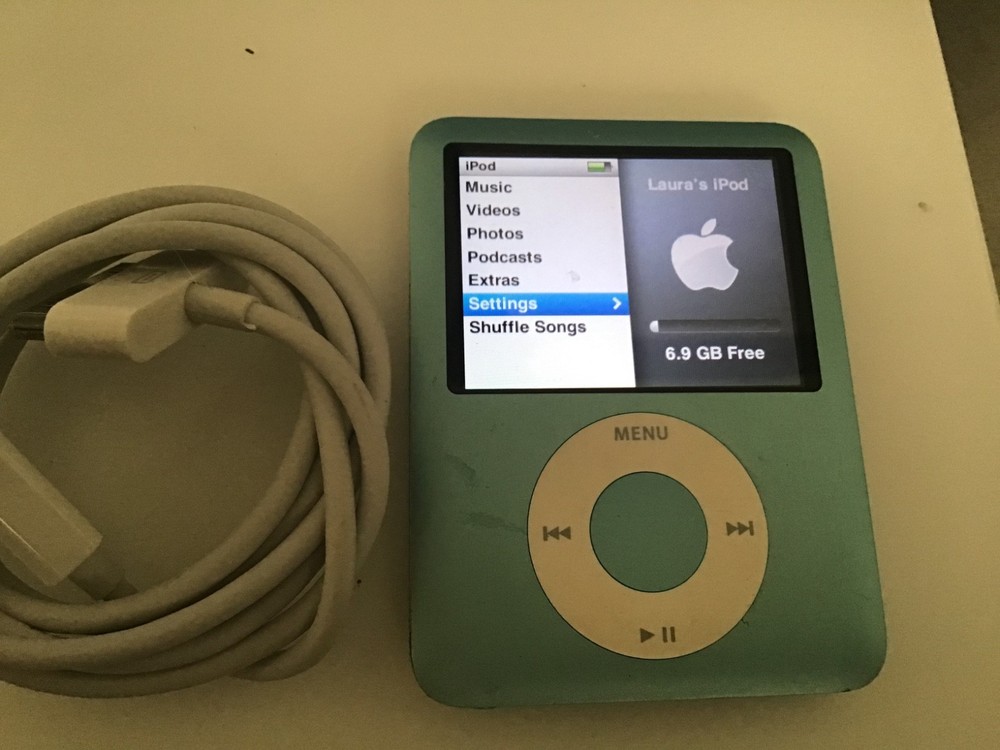 ipod nano 3rd generation 8gb Blue New Battery