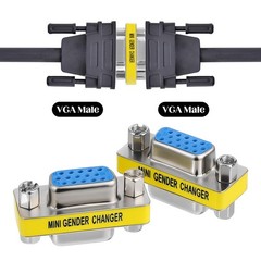 VGA Female To Female Adapter HD15 Mini Gender Changer Extender Connector