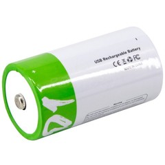 USB Rechargeable D Size Lithium ion Batteries LR20 1.5V 12000mWh with Cable Lot