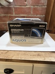 Vintage SHARP Aquos 13 inch TV LC-13S1U-S LCD Box,Remote, Manual Retro Gaming