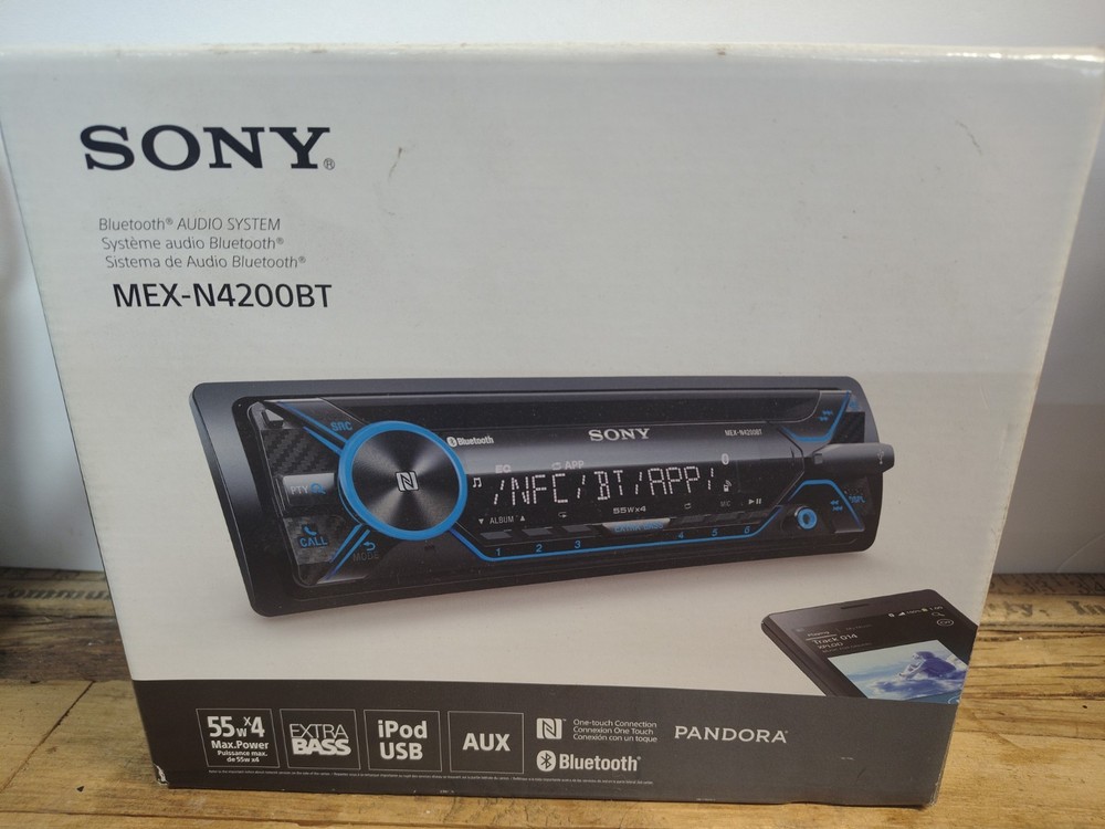 Sony MEX-N4200BT Single Din Car Stereo Blueetooth Aux USB Pandora NEW Open Box
