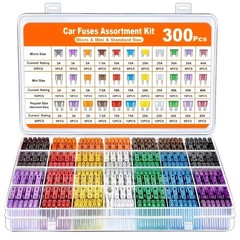 300Pcs Car Fuse Assortment Kit, 160 Mini Blade Fuses Automotive + 90 Standard**