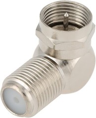 90 Degree Right Angle F Female to Male Connector Coax Adapter TV F-Type M/F Lot