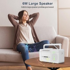Portable Cassette Player Recorder Boombox with AM/FM Radio, AC or Battery Pow…