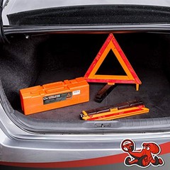 Warning Triangles, Safety Triangles DOT Approved, Plastic, 3 Pack, Reflective
