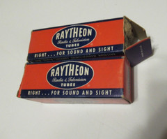Two Raytheon 2G21 Vacuum Tubes in original boxes New Old Stock