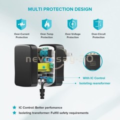 12W 3V-12V Universal AC Adapter Power Supply Wall Charger Cord for DC Charger