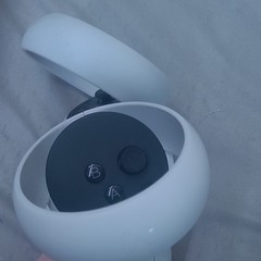 Meta Quest Touch VR Controllers Pair w/ Wrist Straps – White/Black, NO Drift!
