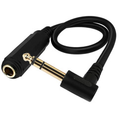Right Angle 6.35Mm TRS Stereo Male to Female Audio Cable 2Pack | 1.64FT 90 Degre