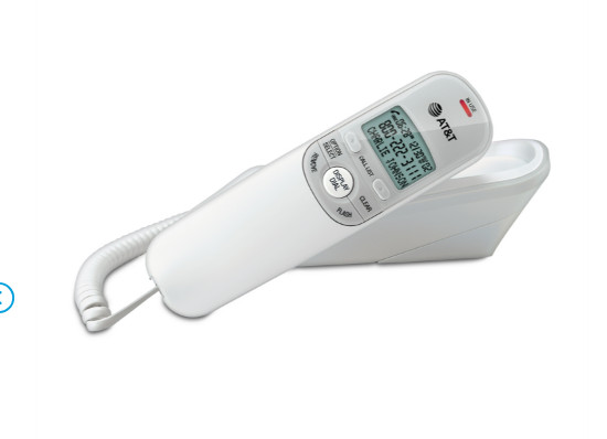 AT&T Trimline Corded Phone with Caller ID, White TR1909