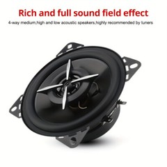 2pcs 4 Inch Car HiFi Coaxial Speakers- 420W 4-Way Full Range Frequency Speakers