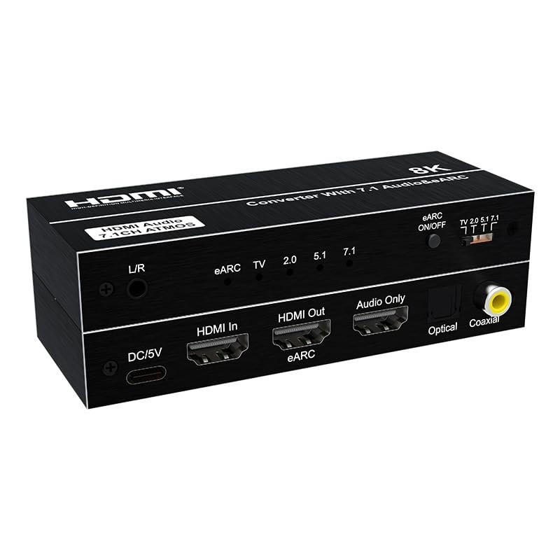 8K eARC AUDIO EXTRACTOR & CONVERTER | 8K@60Hz 4K@144Hz | HDCP 2.3/HDR10/VRR/ALLM