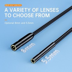 5.5mm Endoscope Inspection Camera Direct Fit iPhones/iPads/iOS/Android Borescope