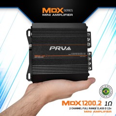 PRV MDX1200.2 1 Ohm Mini 2 Channel 2x 600 Watts Amp Compact Car Audio Amplifier