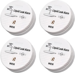 Water Leak Alarm Sensor, Battery Operated Leak Alert, 90Db Water Detector F