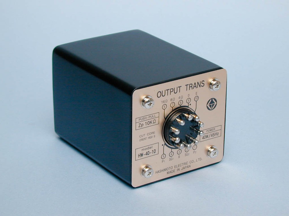 Hashimoto HW-40-10 Out Trans 40W P-P 8K/16,8,4ohm for 6V6,VT-62/801A,6F6,42 etc.