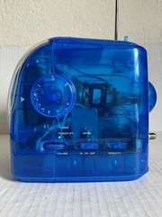 Vintage Mini TV 5″ Black White AM/FM Radio Portable Blue Video Gaming TESTED