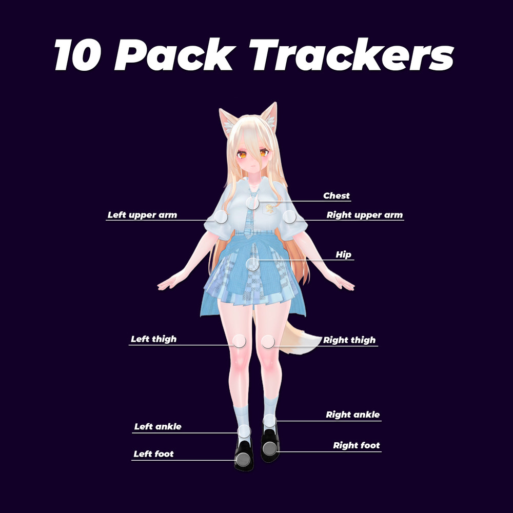 SlimeVR Compatible Full Body Tracking FBT VRCHAT VR 10 Trackers ICM45686 Vive